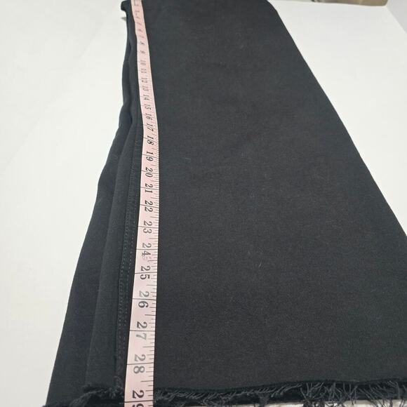 Zara Women’s Black Wide Leg Raw Hem High waisted Jeans Size 8 Boho Grunge Y2K - Picture 5 of 8